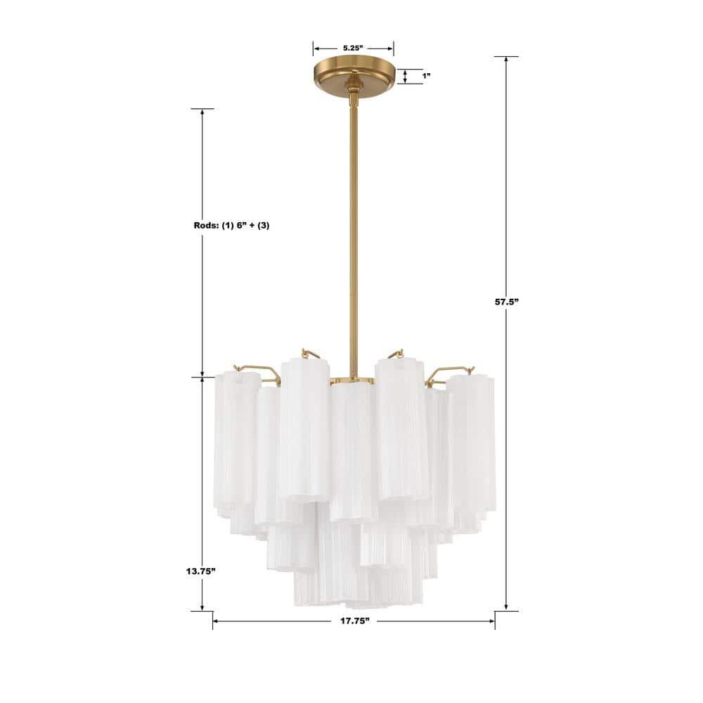 Crystorama Lighting Addis 4 - Light Chandelier in  Aged Brass