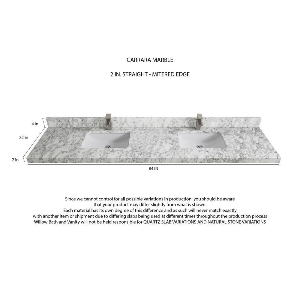 Willow Collections 84" Double Bathroom Vanity Set | Wayfair