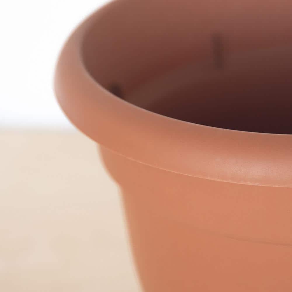 Ariana Planter, Plastic, Self-Watering, Bell Shape, Terra Cotta, 12-In.