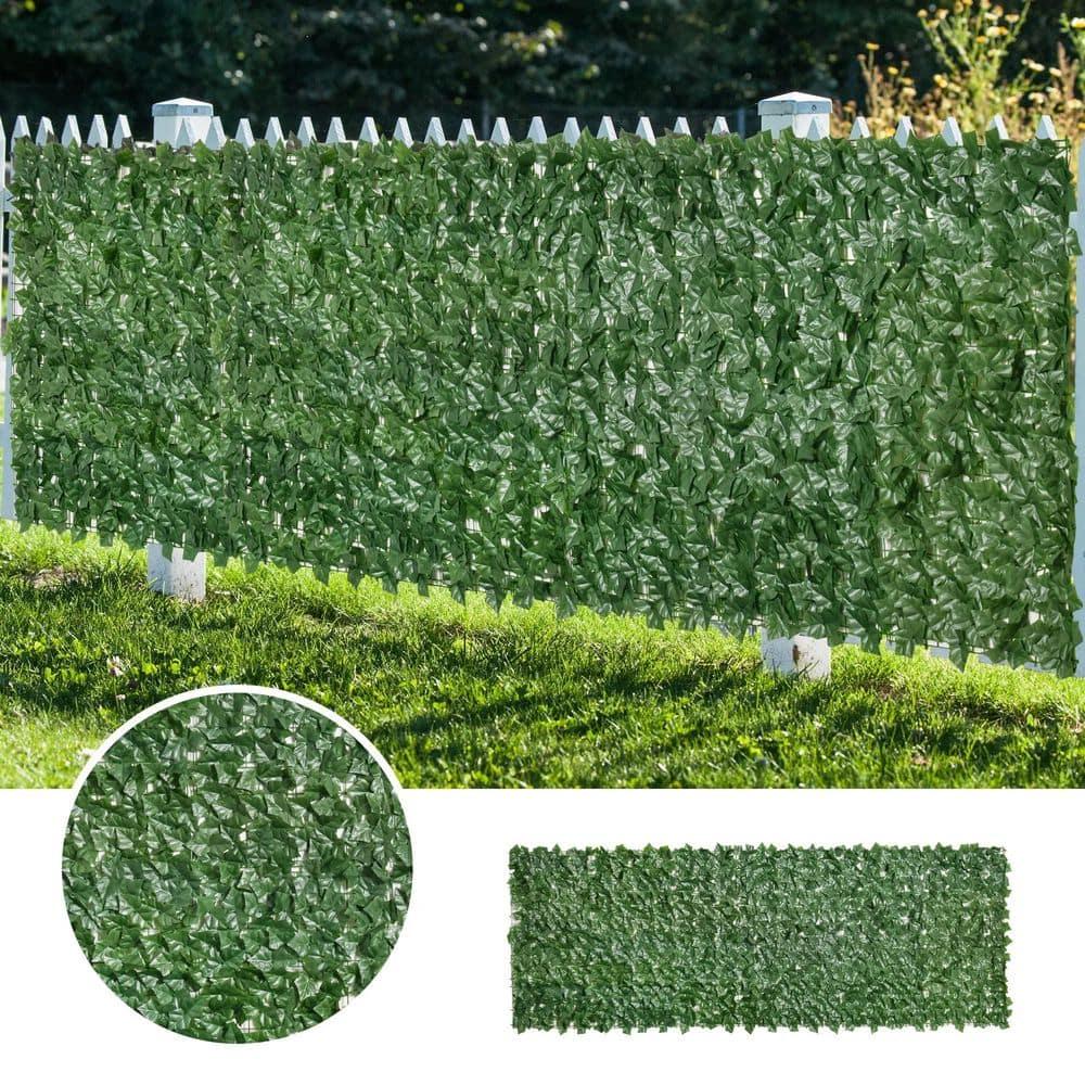 Outsunny 3 ft. H x 10 ft. W Artificial Faux Hedge Leaf Ivy Vine Mesh Privacy Screen