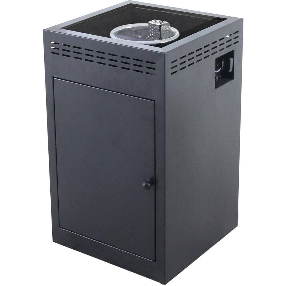 Hanover Naples 40,000 BTU Column Fire Pit with Glass Burner Enclosure