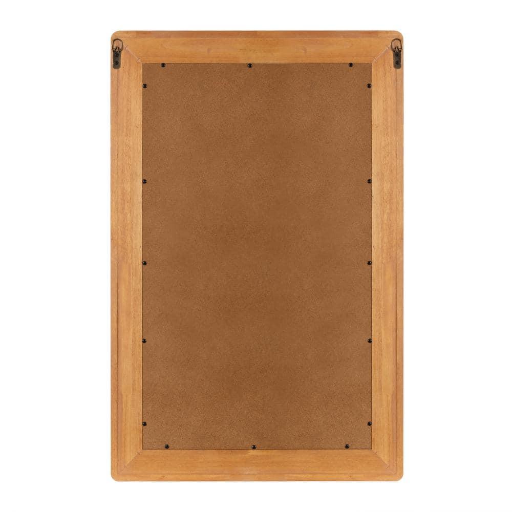 Kate & Laurel All Things Decor 24" x 36" Basking Decorative Wall Mirror with Shelf Natural: Scandinavian Design, No Assembly Required