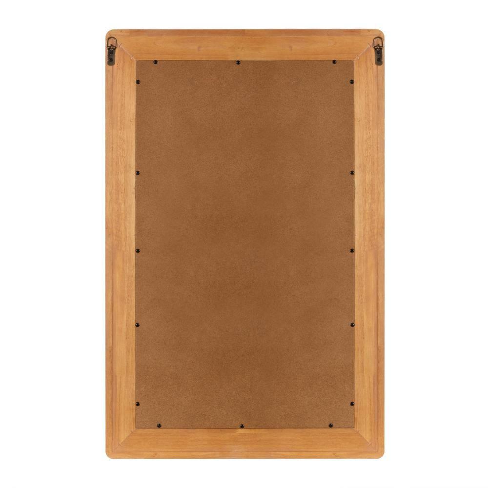 Kate & Laurel All Things Decor 24" x 36" Basking Decorative Wall Mirror with Shelf Natural: Scandinavian Design, No Assembly Required