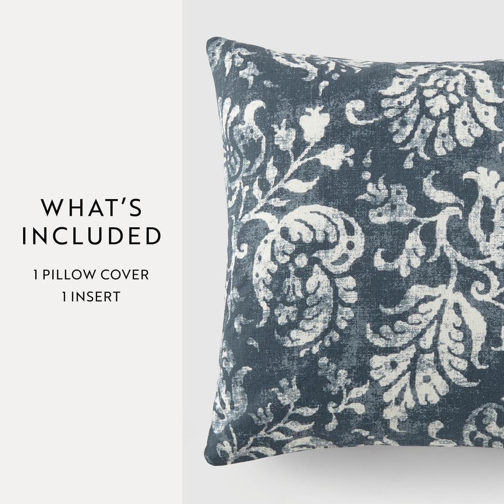 Cotton Throw Square Pillow Cover & Insert