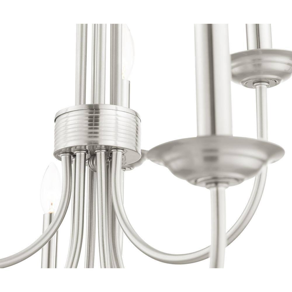 Livex Lighting Estate 9 - Light Chandelier in  Brushed Nickel