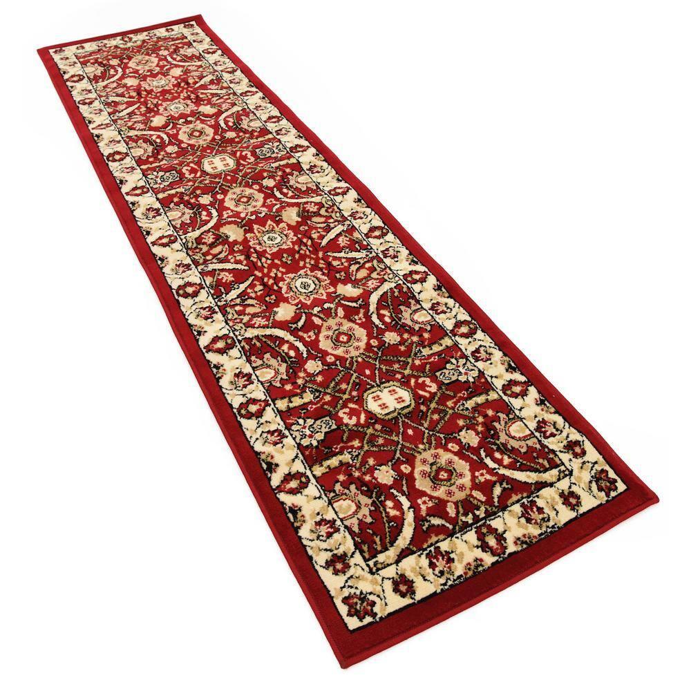 Unique Loom 2' 0 x 8' 2 Runner Red Espahan Cape Cod Area Rug