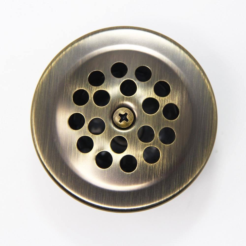 PF WaterWorks Bathtub/Bath Tub Drain Shoe Grid/Strainer Cover with Matching Screw;Antique Brass; PF0915-AB