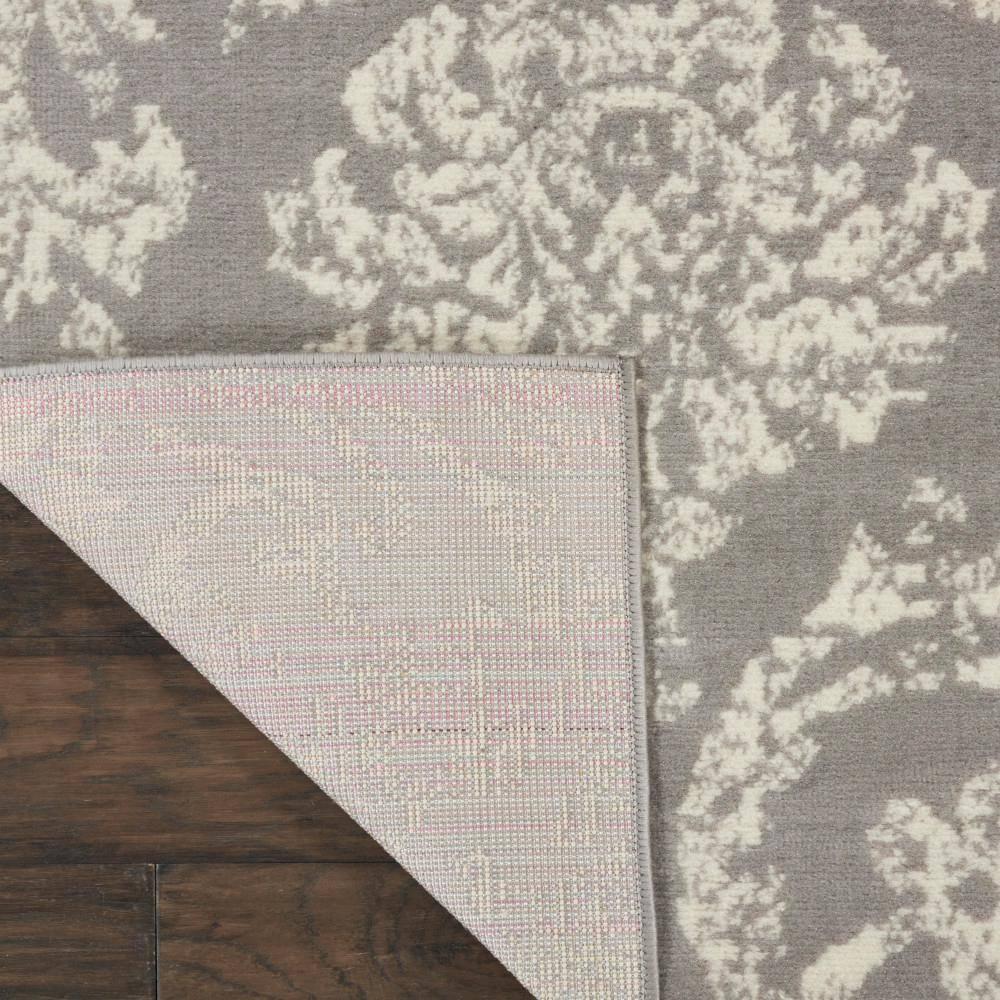 Nourison Jubilant 7'10" x 9'10" (8' x 10') Grey Area Rug Farmhouse Vintage Damask by Nourison
