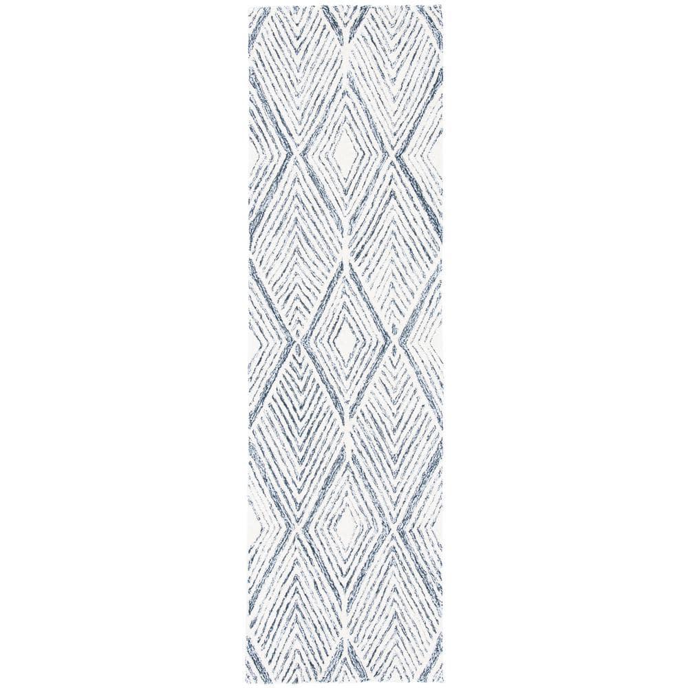 Abstract ABT350 Handmade Indoor Runner - Ivory/Charcoal - 2'-3"x12' - Safavieh