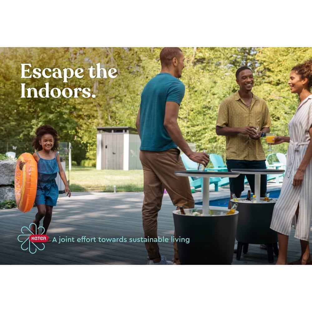 Keter Keter Montauk Adirondack Chair Modern Premium Weatherproof Outdoor Patio Furniture Ideal for Entertaining by the Pool or Backyard Fire Pit