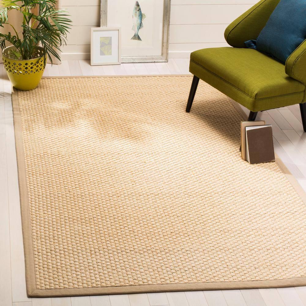 SAFAVIEH Natural Fiber Emma Solid Area Rug, Natural/Beige, 2'6" x 4'