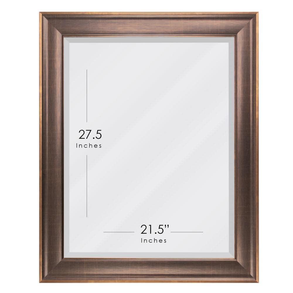 Head West Oil rubbed Bronze Framed Beveled Accent Wall Vanity Mirror - 28 x 34