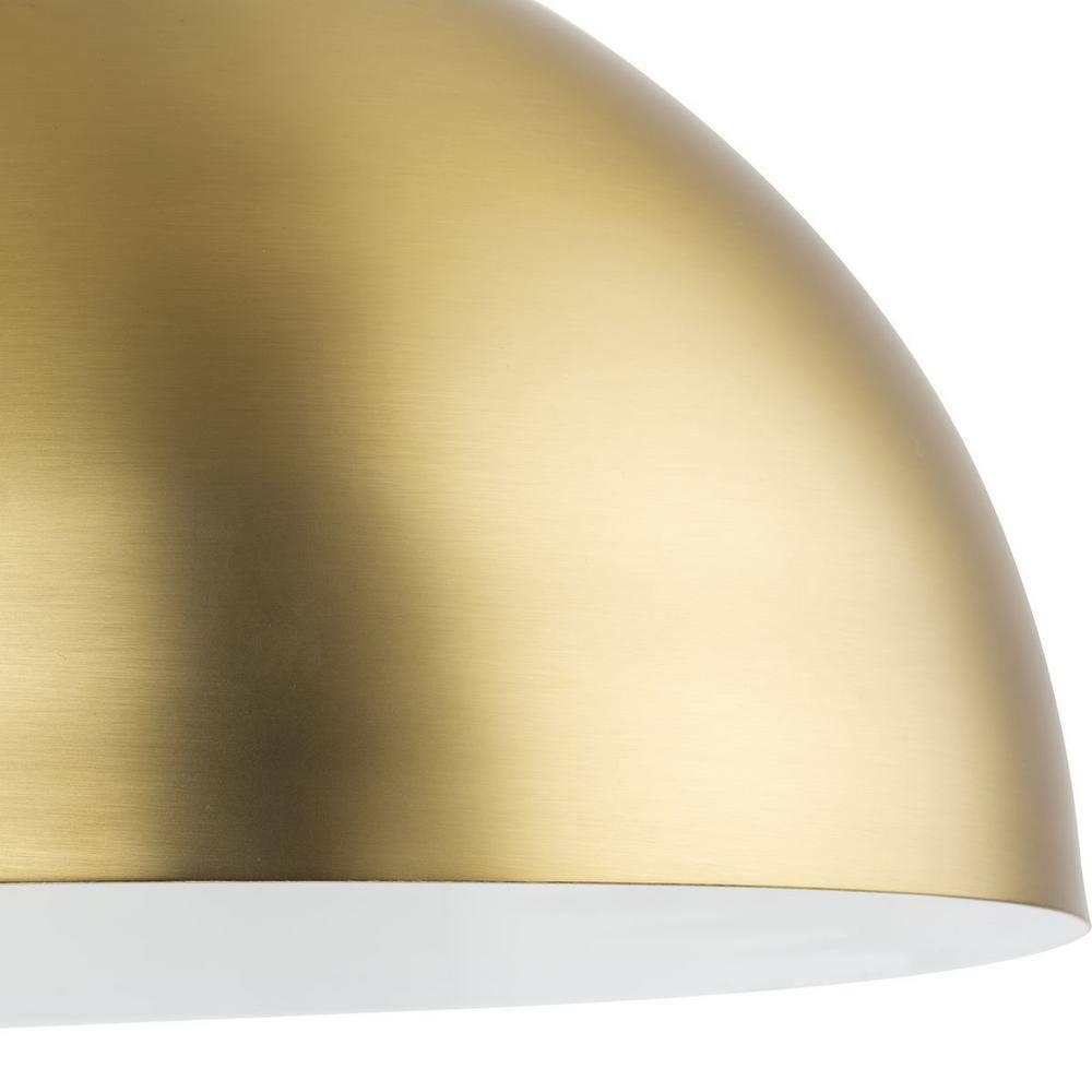 Perimeter Collection One-Light Brushed Gold Mid-Century Modern Pendant with metal Shade