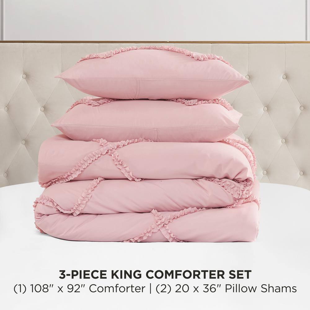 Juicy Couture Juicy Couture Diamond Ruffle Reversible Comforter & Shams Bedding Sets