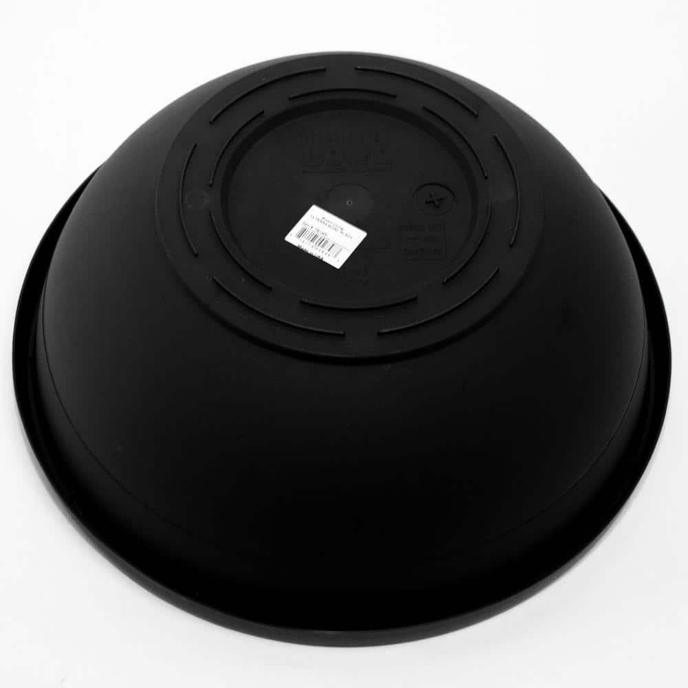 Bloem 14-in Terra Round Resin Planter Bowl - Black