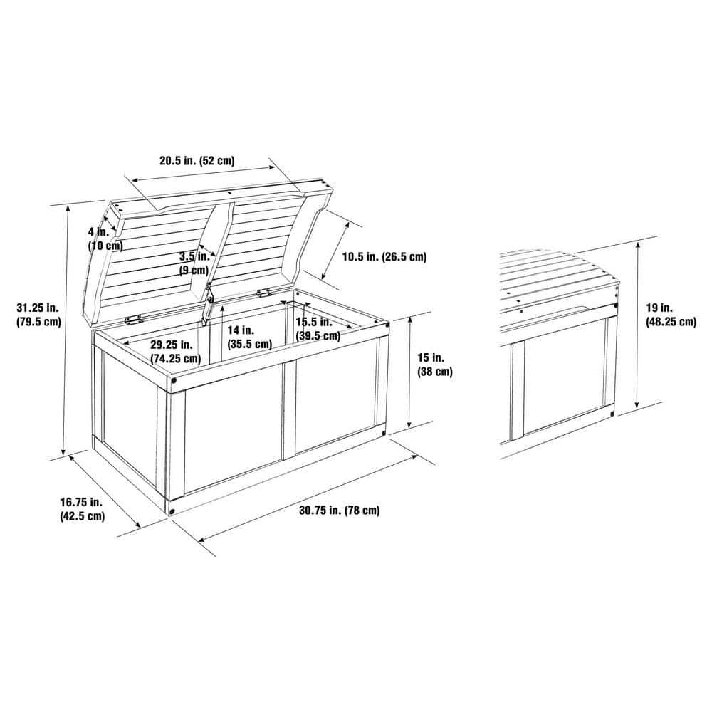 Badger Basket Hardwood Barrel Top Toy Chest - Natural