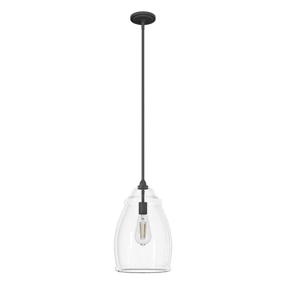 Dunshire 1 Light Noble Bronze Pendant with Glass