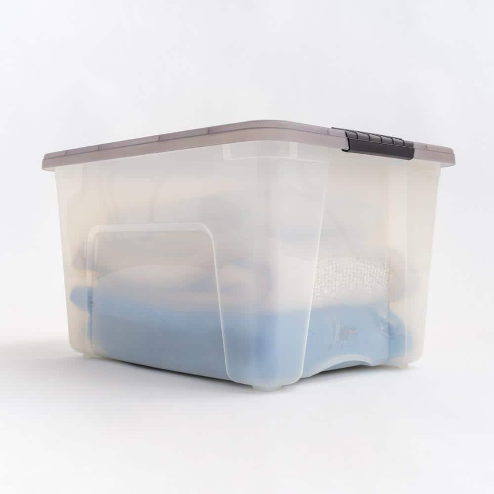 IRIS USA, Inc. Plastic Storage Box with Latching Lid in Clear