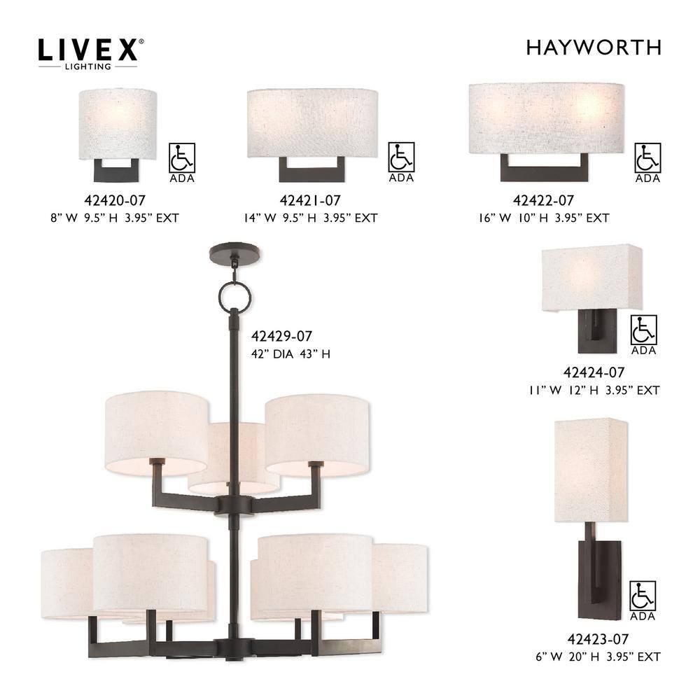 Livex Lighting Hayworth 1 - Light Wall Light in  Bronze