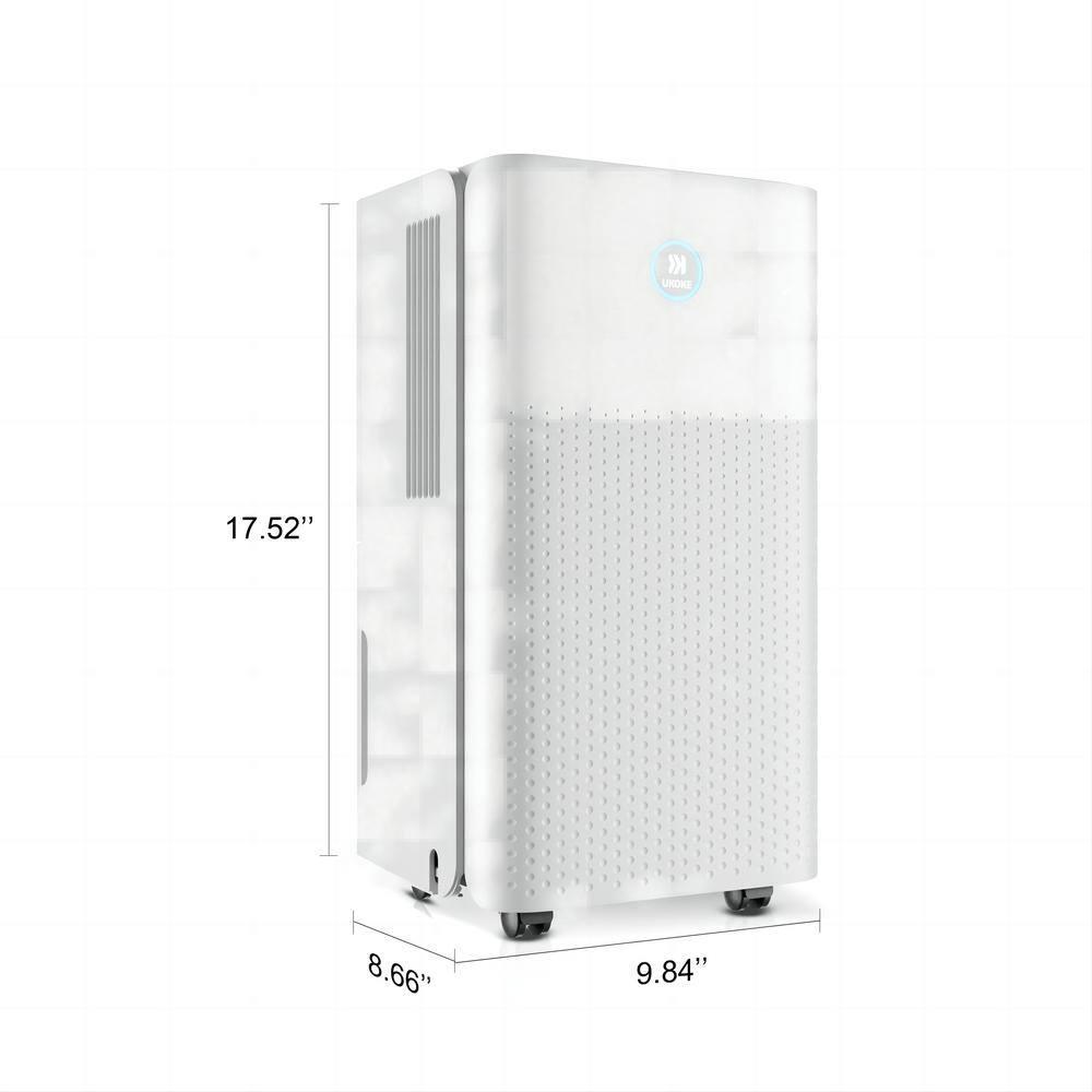 1750 Sq. Ft Ukoke Portable Dehumidifier for Medium Spaces | Efficient 32 Pints/Day Dehumidification, 3 Smart modes, Auto Drainage | Whisper-Quiet, Ideal for Basements, Bedrooms, RV