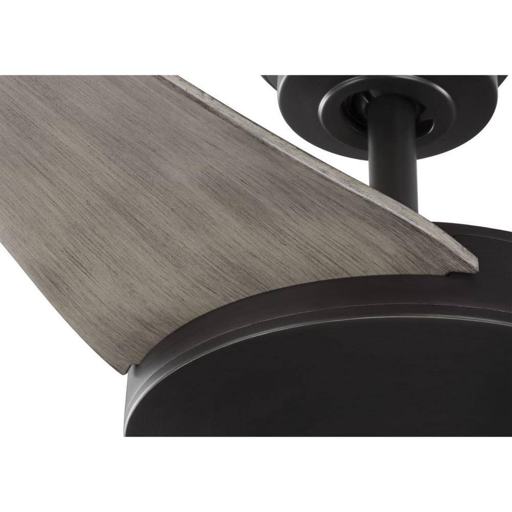 Spicer Collection 54" Three-Blade Antique wood/Antique Bronze Indoor/Outdoor DC Motor Contemporary Ceiling Fan