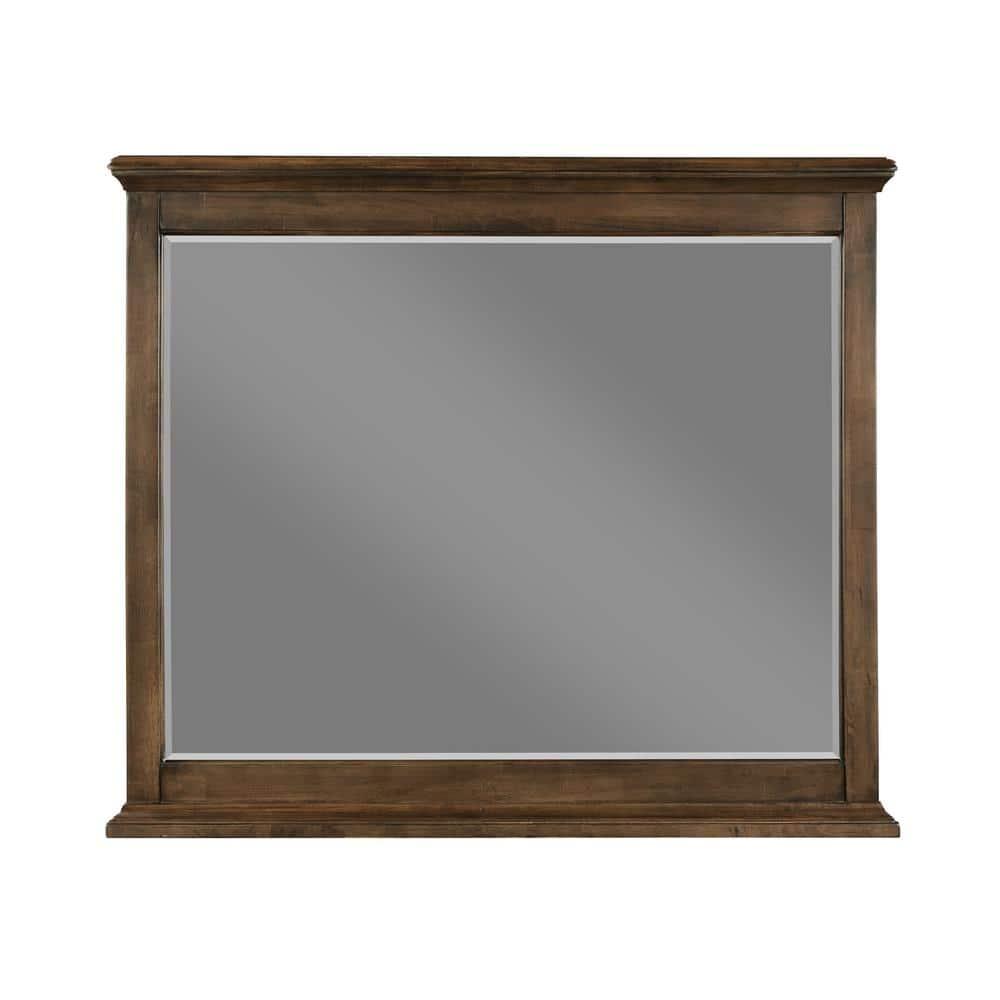 ACME Franklin 4 Pieces Vintage Wood Queen Bed Set in Brushed Walnut