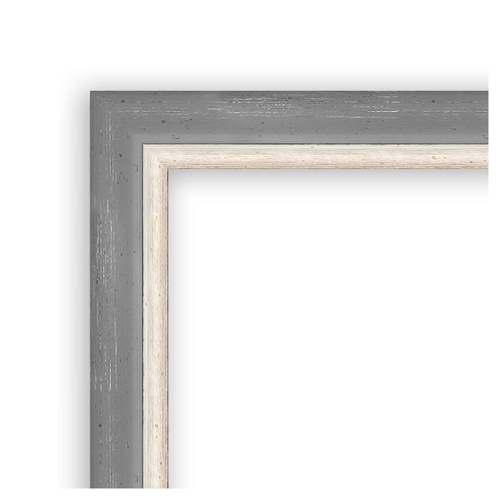 Amanti Art Theo Grey Narrow  Wood Picture Frame Opening Size 18x22 in.