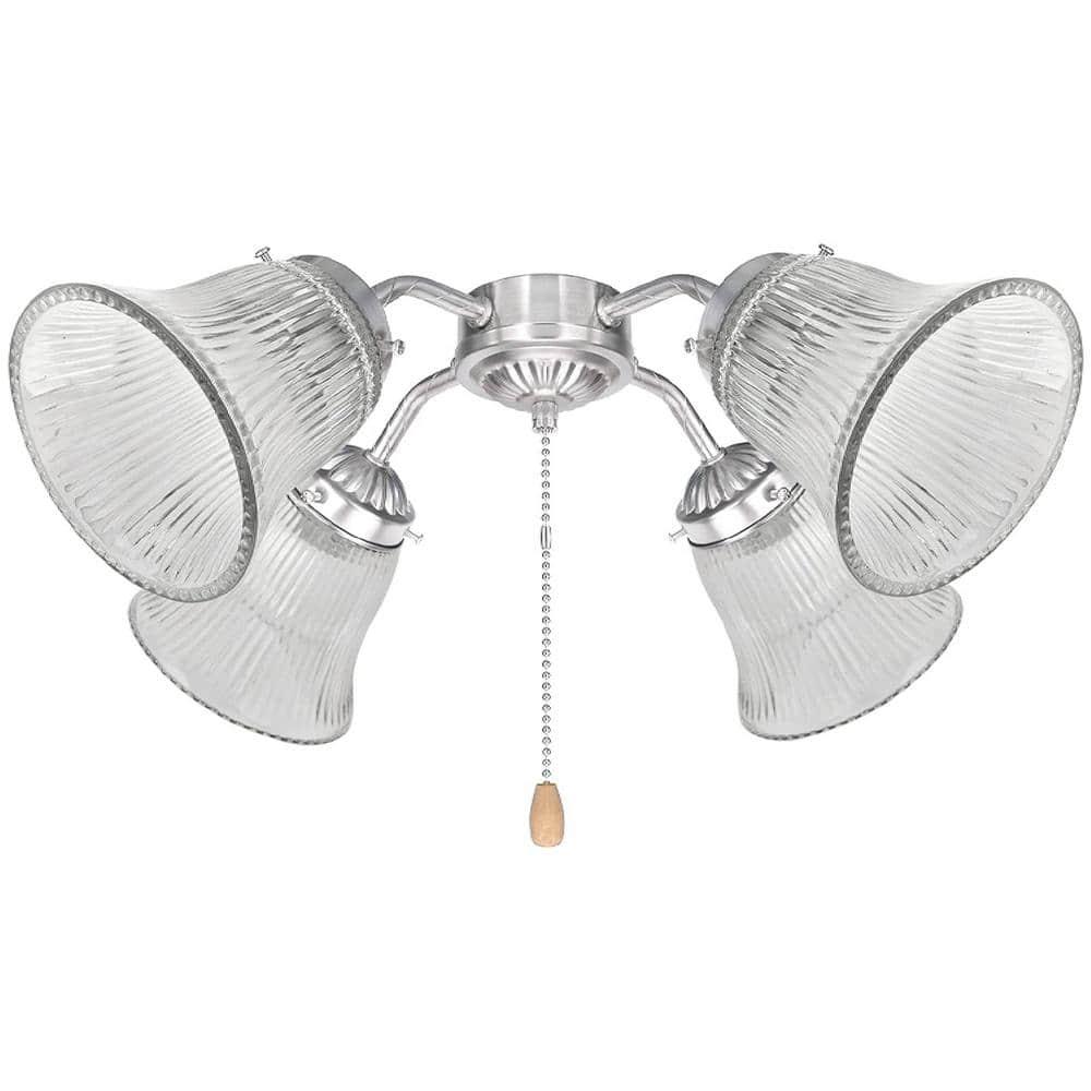 Aspen Creative Corporation 4.5'' H Glass Bell Ceiling Fan Fitter Shade (Set of 4)