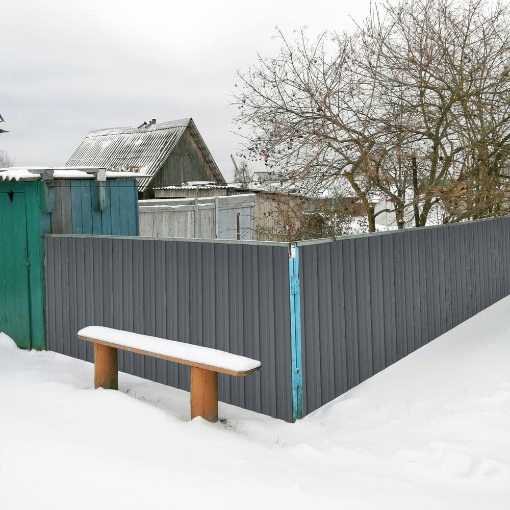 Metal Roof Panels 20 Pcs Roofing Panels Galvanized Steel with Screw Resistant,Versatile and Durable Suitable for Garages,Sheds, Stables and Mobile Homes Gray 99 sq.ft