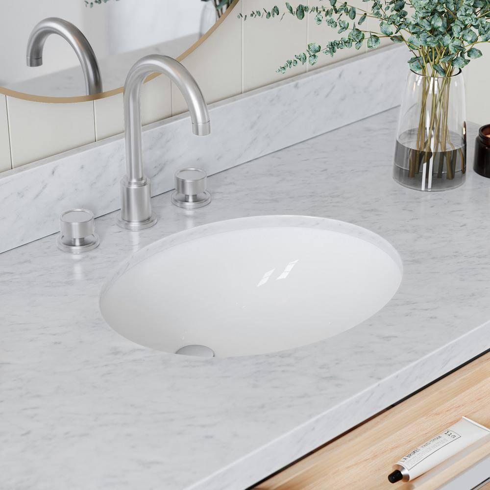 ARIEL Monrow 49 Single Sink Bathroom Vanity with Italian Carrara Marble Top