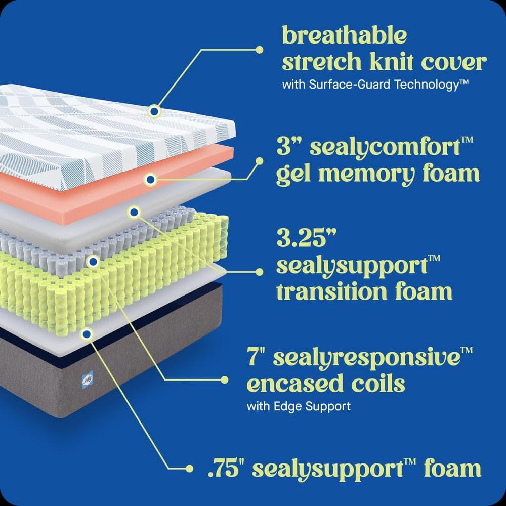 Sealy Sealy Dreamlife 14” Plush Hybrid Mattress-in-a-Box