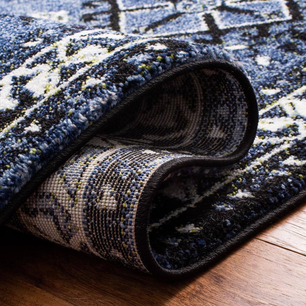 Vintage Hamadan VTH293 Power Loomed Area Rug - Blue/Black - 5'3"x7'6" - Safavieh.