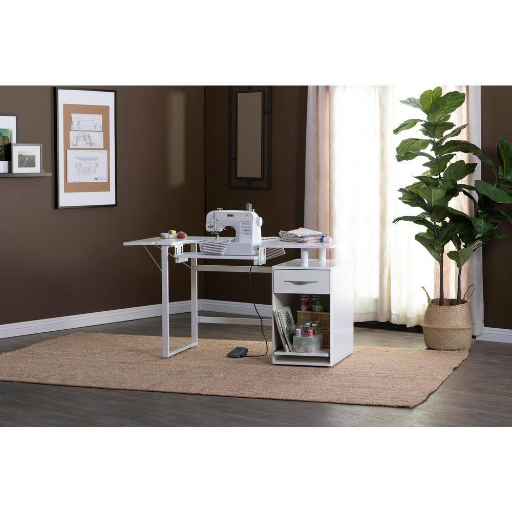 56.75'' x 23.75'' Sewing Table with Sewing Machine Platform