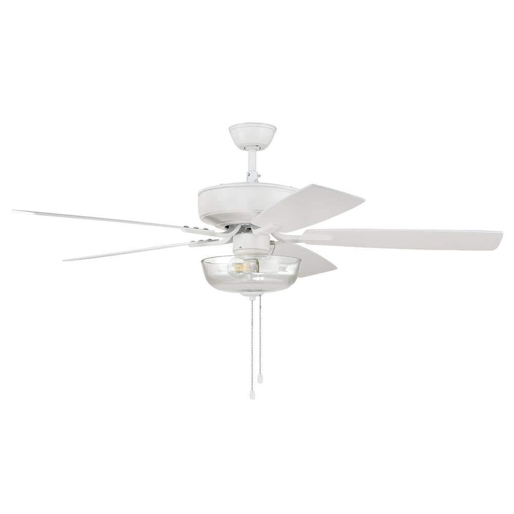 Pro Plus 101 Clear Bowl Light Kit 52'' Ceiling Fan with Light Kit