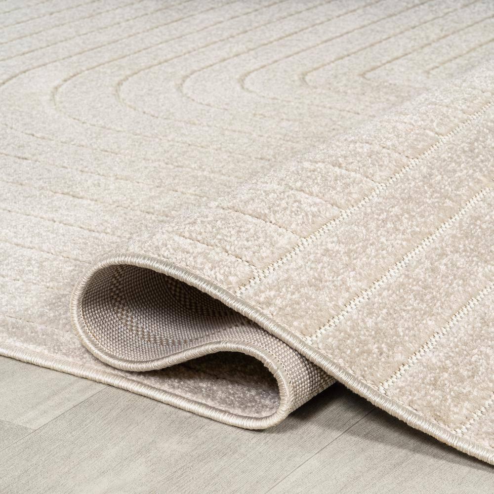 JONATHAN Y Odense High-Low Minimalist Angle Geometric Ivory/Cream 4 ft. x 6 ft. Indoor/Outdoor Area Rug