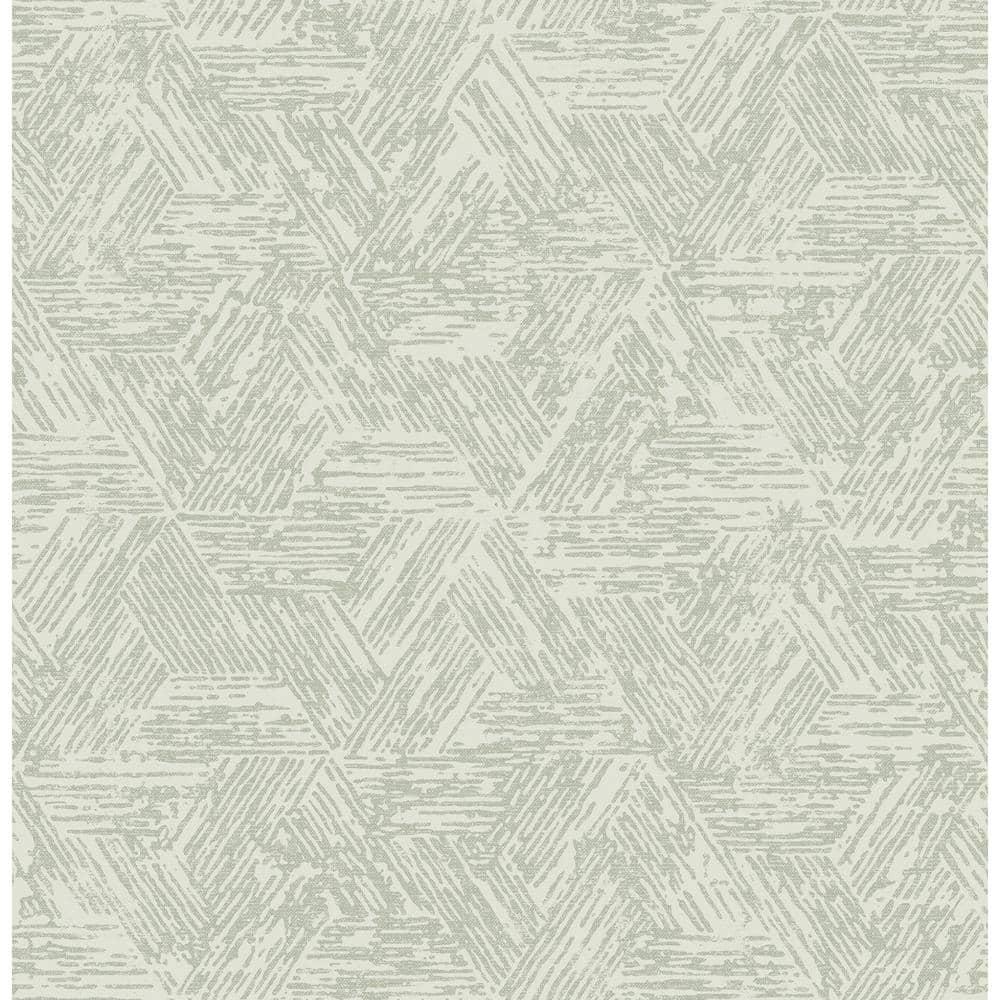 Sea Green Geometric Non-Pasted Washable Wallpaper