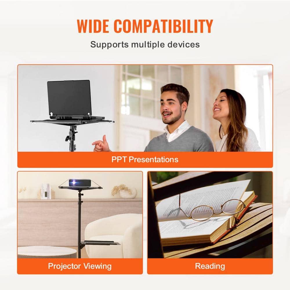 Mount-it Mount-It! Mobile Projector and Laptop Stand with 2 Shelves, Rolling Cart