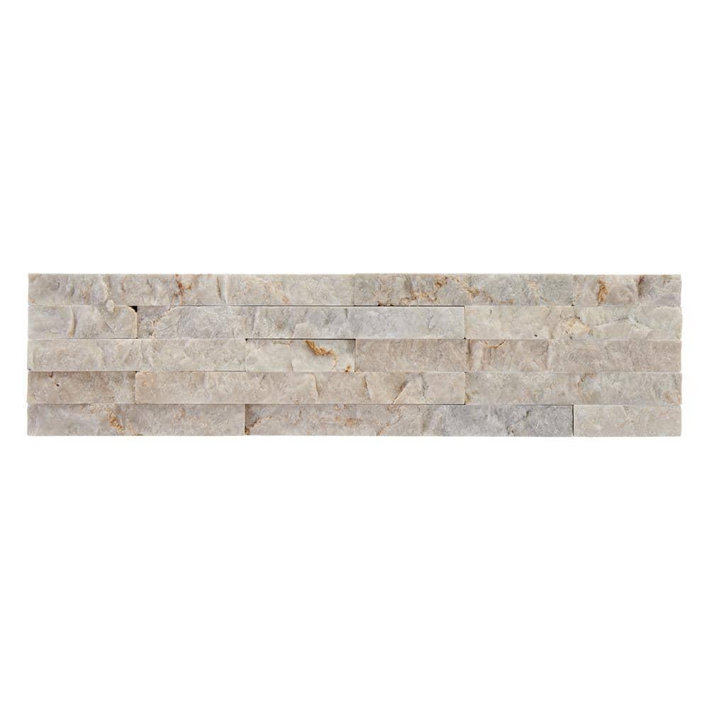 Cruz Bay Studio Slender Strip 3in.x12in. Split Face Marble Wall Tile