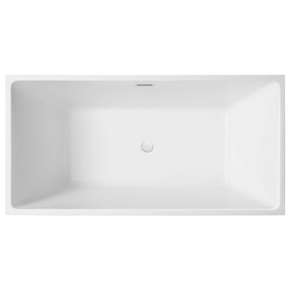 Chloe 59" x 30" Freestanding Soaking Bathtub