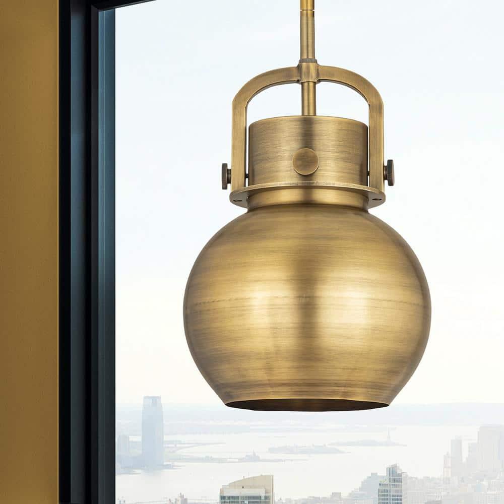 Innovations Lighting Newton Sphere 1 - Light Pendant in  Brushed Brass