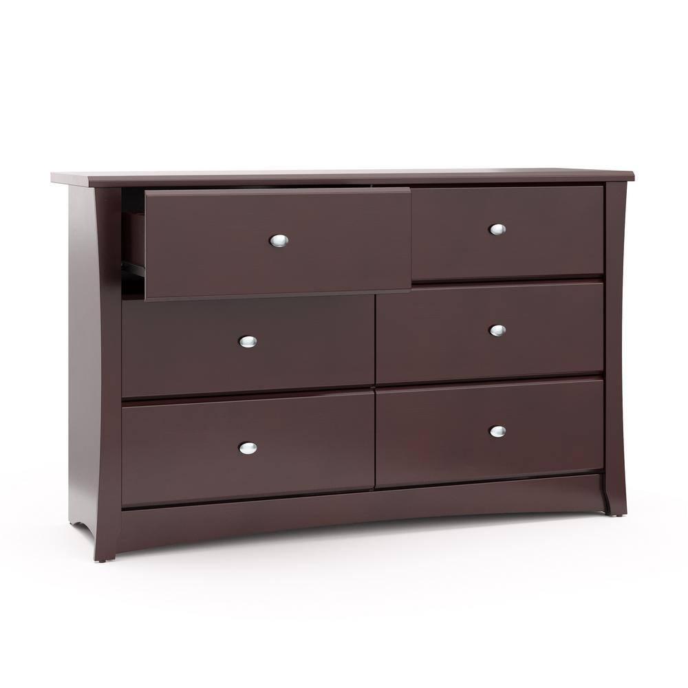 Crescent 6 Drawer Double Dresser