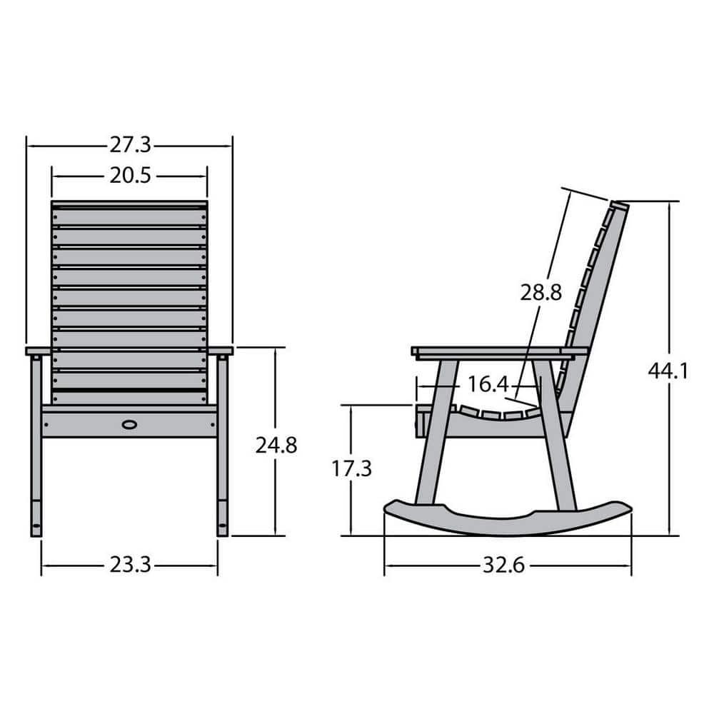 Weatherly Coastal Teak Recycled Plastic Outdoor Rocking Chair