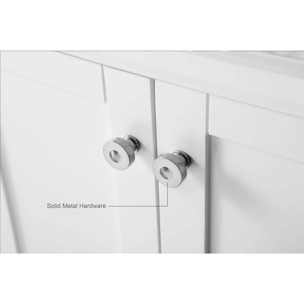 Ancerre Designs Audrey 48" Wood Bathroom Vanity Set with 2 Doors in White