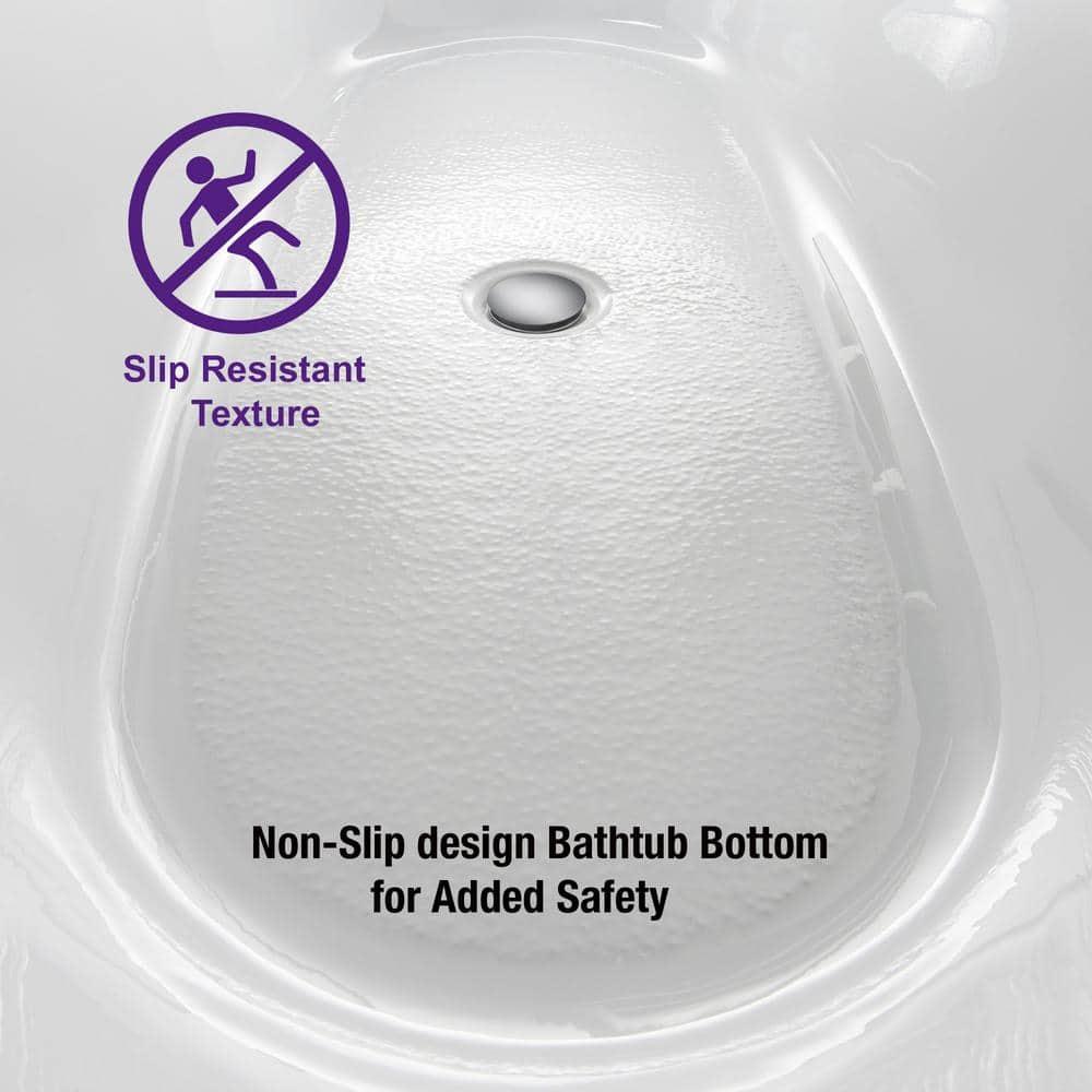 67" x 32" Freestanding Soaking Acrylic Bathtub