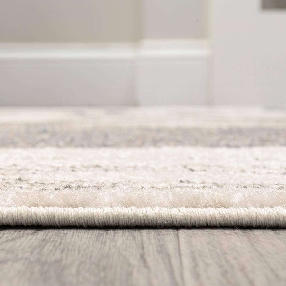 5' x 8' Marmo Abstract Marbled Modern Area Rug, Gray/Cream - JONATHAN Y