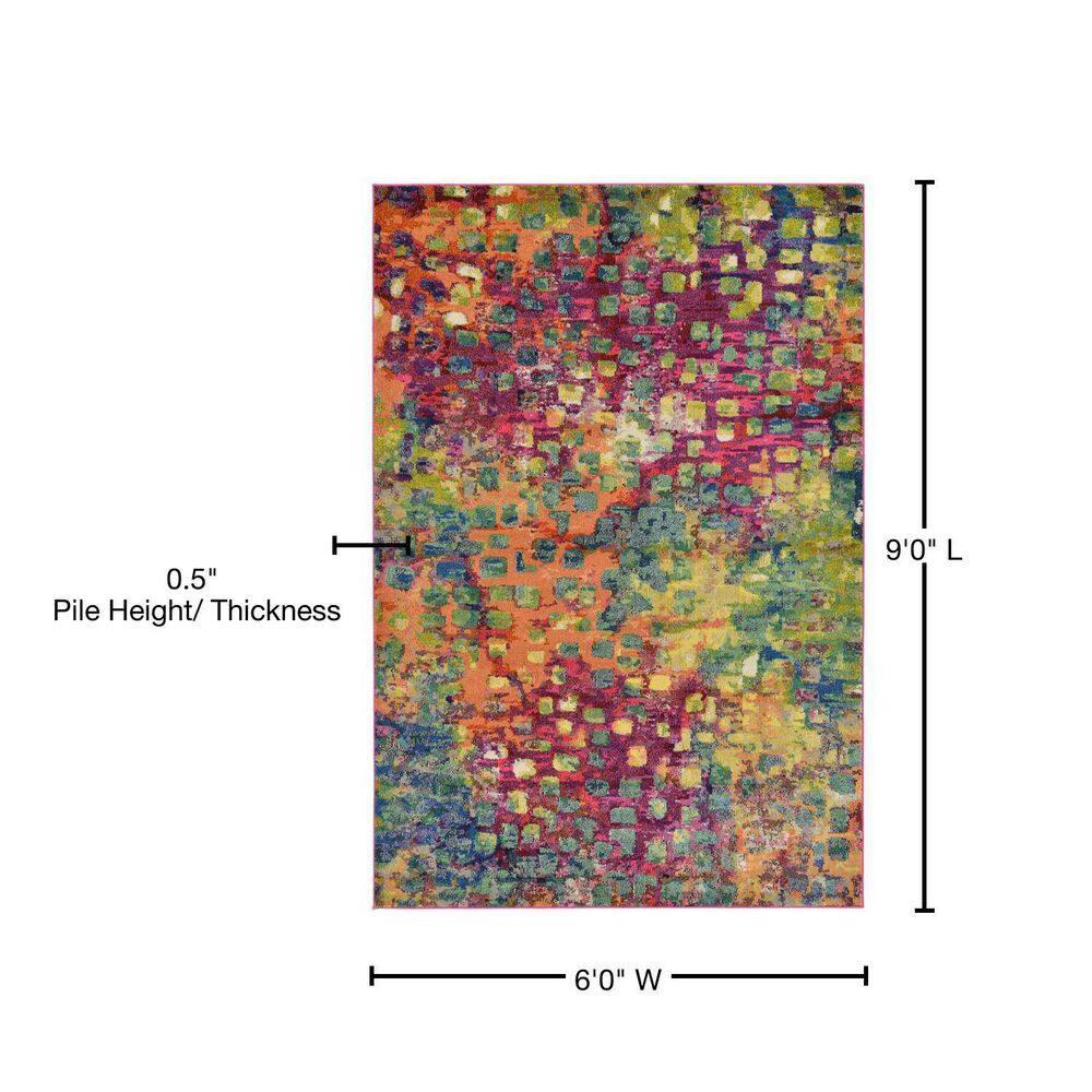 Unique Loom 6' 1 x 9' 0 Jardin Ivy Multi Area Rug