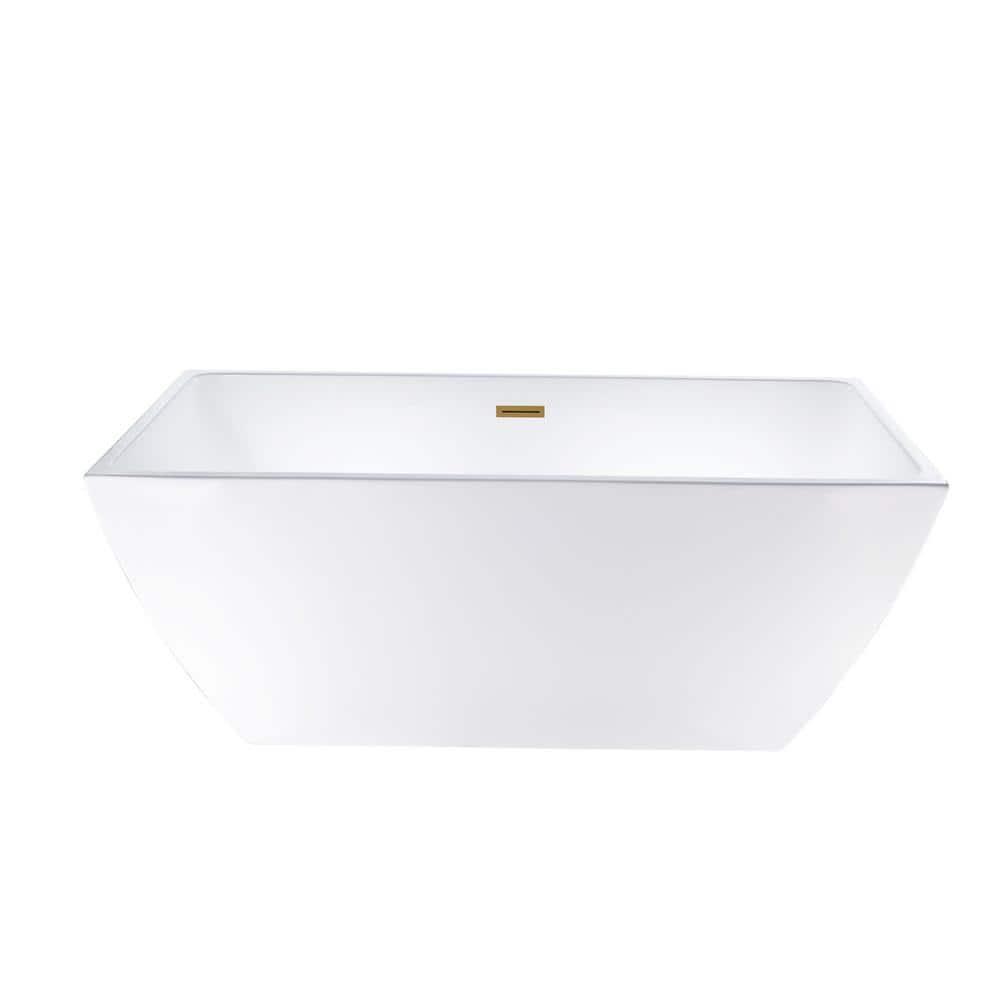 Lydia 59" x 30" Freestanding Soaking Bathtub