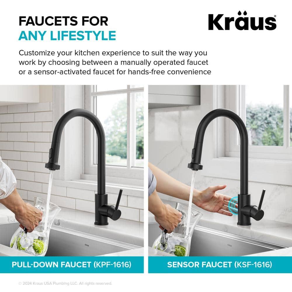 KRAUS Bolden 2-Function Single Handle Pull Down Kitchen Faucet
