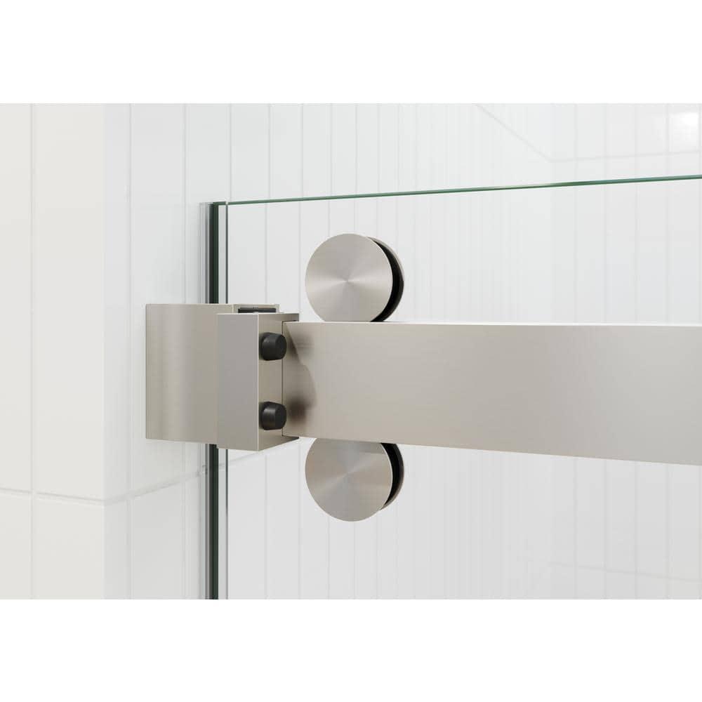 Polaris 60 in. x 60 in. Fully Frameless Sliding Bypass Bathtub Door