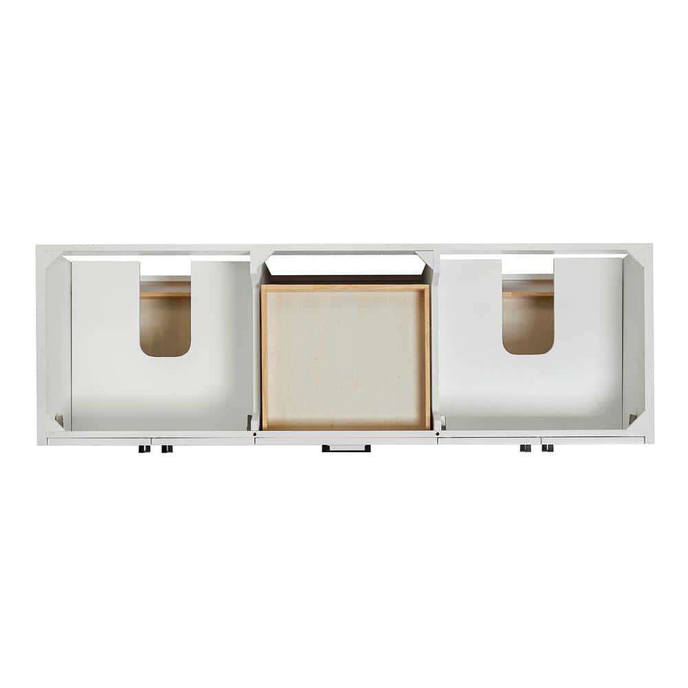 Ariel Kellie 67 Inch Double Oval Sink Bathroom Vanity With Italian Carrara Marble Countertop